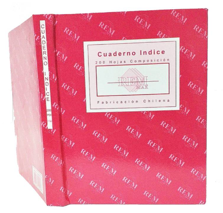 CUADERNO EMPASTADO REM INDICE 200 Hjs COMP.