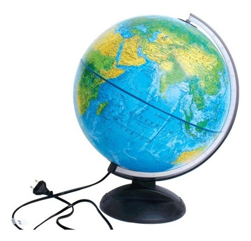GLOBO TERRAQUEO GLOBEMASTER BASE PLAST.30CM AZUL CON LUZ