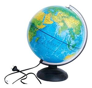 GLOBO TERRAQUEO GLOBEMASTER BASE PLAST.30CM AZUL CON LUZ