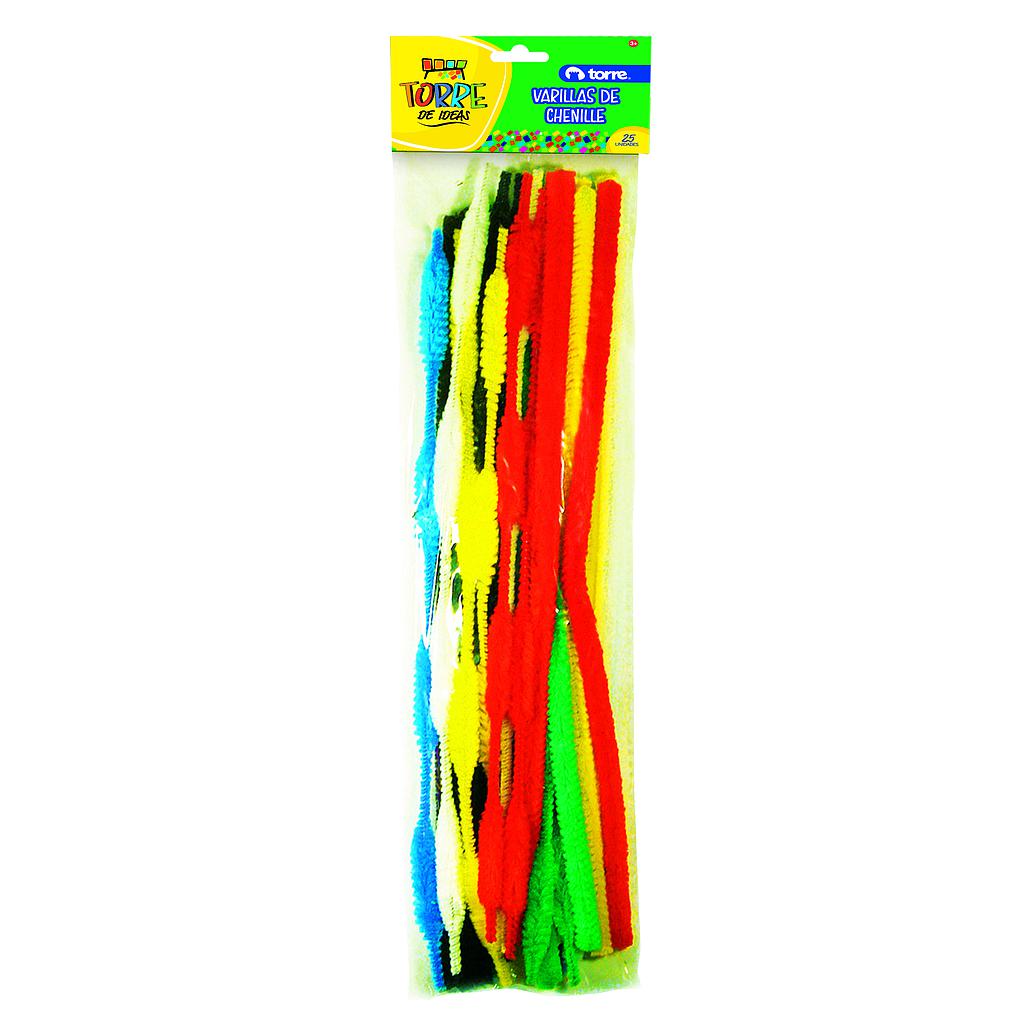 VARILLAS CHENILLE TORRE 25 unidades.