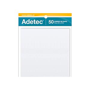 SOBRE DE PAPEL PARA CD/DVD 50 UNID. BLANCO