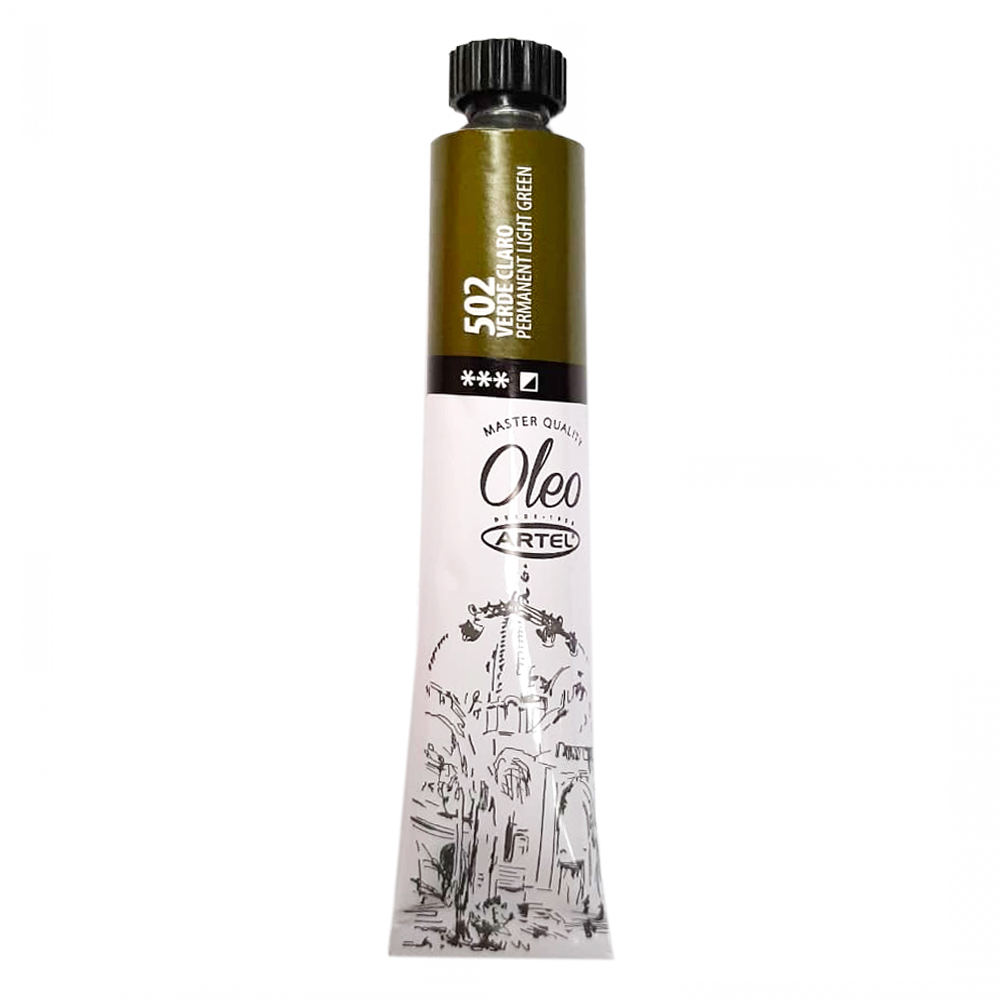 PINTURA OLEO ARTEL 22ML VERDE CLARO N°502