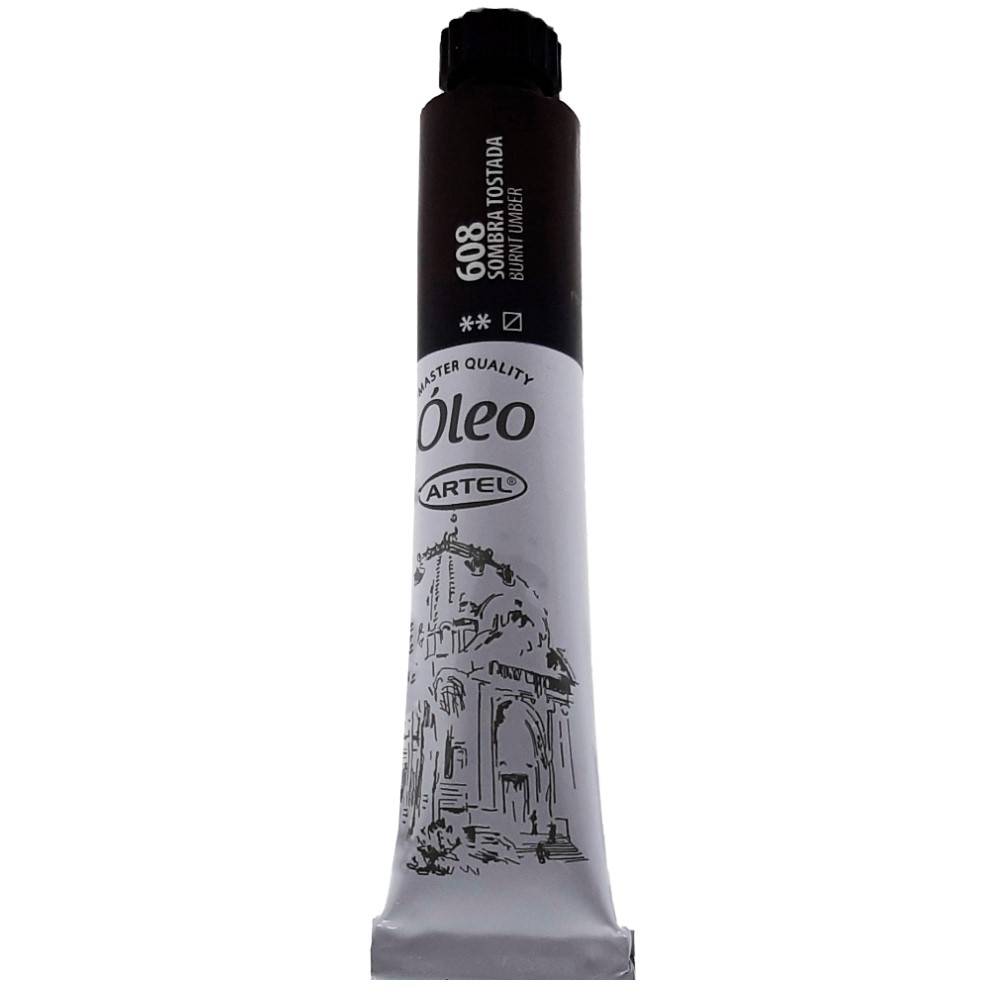 PINTURA OLEO ARTEL 22ML. SOMBRA TOSTADA N°608