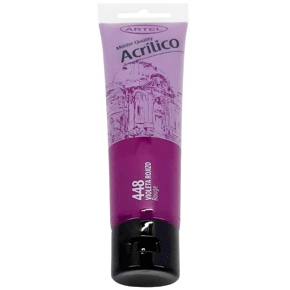 PINTURA ACRILICA ARTEL 100ML. VIOLETA ROJIZO N°448