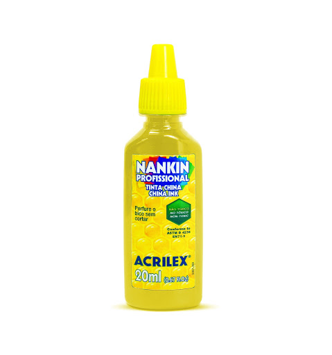 TINTA CHINA NANKIN ACRILEX AMARILLO ORO 20 ml