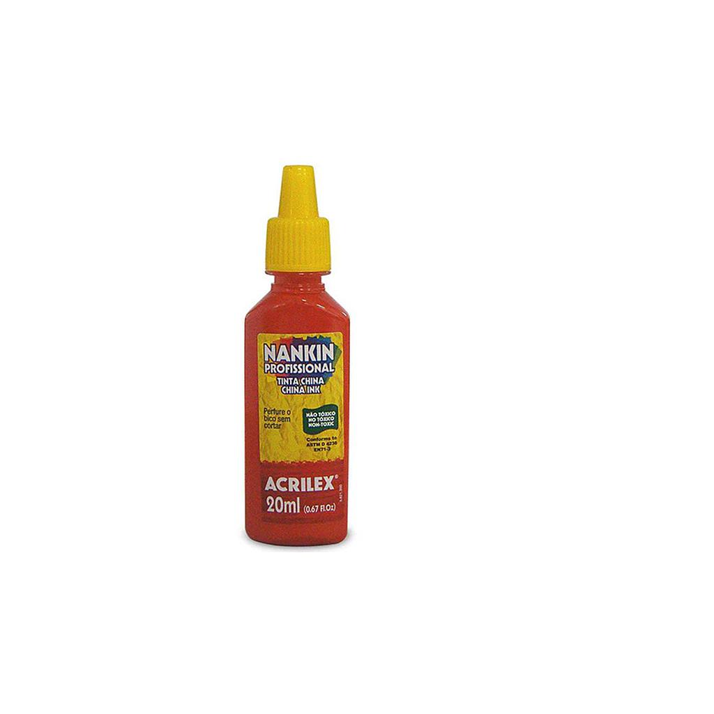 TINTA CHINA NANKIN ACRILEX BERMELLON FUEGO 20 ml