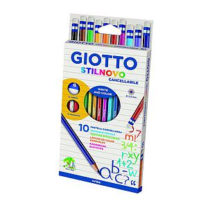 LAPICES DE COLOR GIOTTO STILNOVO C/GOMA 10 COLORES LARGO ( DESC. )