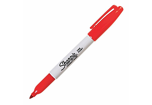 MARCADOR SHARPIE FINO ROJO 