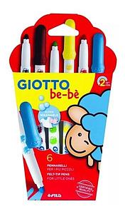 MARCADORES GIOTTO BEBE 6 COLORES + 2