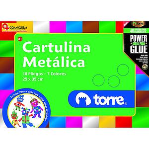 ESTUCHE TORRE CARTULINA METALICA 25 X 35 cm 10 UNIDADES ( CM )