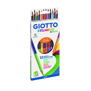 LAPICES DE COLORES GIOTTO 12 COLORES STILNOVO BICOLOR