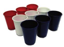 VASOS TRICOLOR 24 UNID