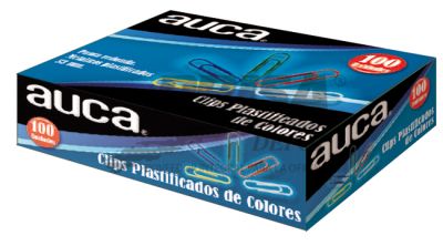 CLIP AUCA PLASTIFICADOS 33 mm DE COLORES