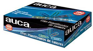 CLIP AUCA PLASTIFICADOS 33 mm DE COLORES