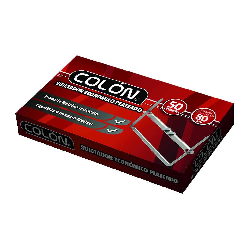 CAJA ACCO CLIP COLON METALICO PLATEADO 50 UNID. ( CO )