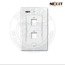 FACE PLATE DOBLE NEXXT 2 PTO RJ-45 BLANCO