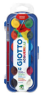 ESTUCHE ACUARELAS GIOTTO 12 COLORES 30 mm ( CM )