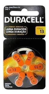 PILAS DURACELL PARA AUDIFONOS N13 HEARING AID 1.45V PACK 6