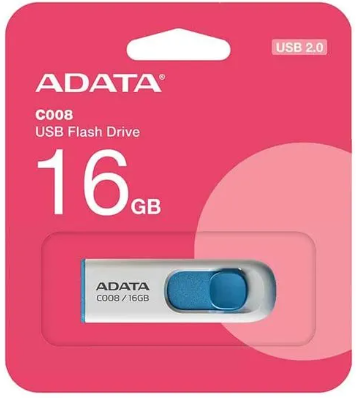 PENDRIVE ADATA 16GB C008 BLANCO/CELESTE