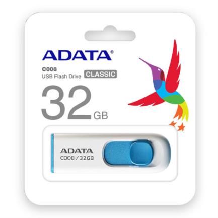 PENDRIVE ADATA 32GB C008 BLANCO/CELESTE