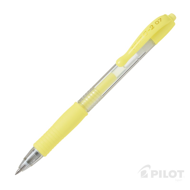 LAPIZ TINTA PILOT G-2 PASTEL GEL 0.7 AMARILLO ( DESC. )