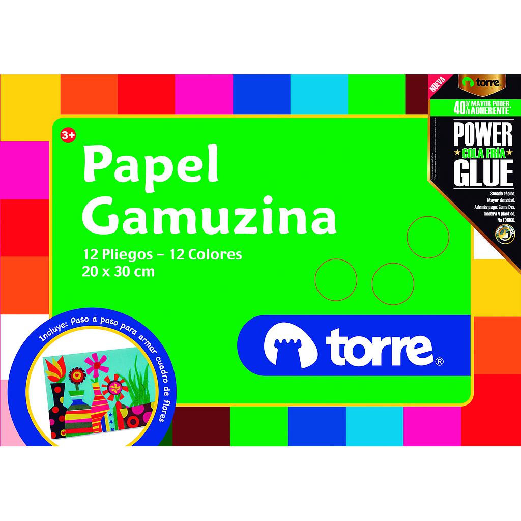 ESTUCHE TORRE PAPEL GAMUZINA 20 X 30 12 PLIEGOS