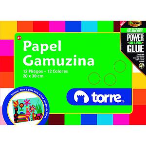 ESTUCHE TORRE PAPEL GAMUZINA 20 X 30 12 PLIEGOS