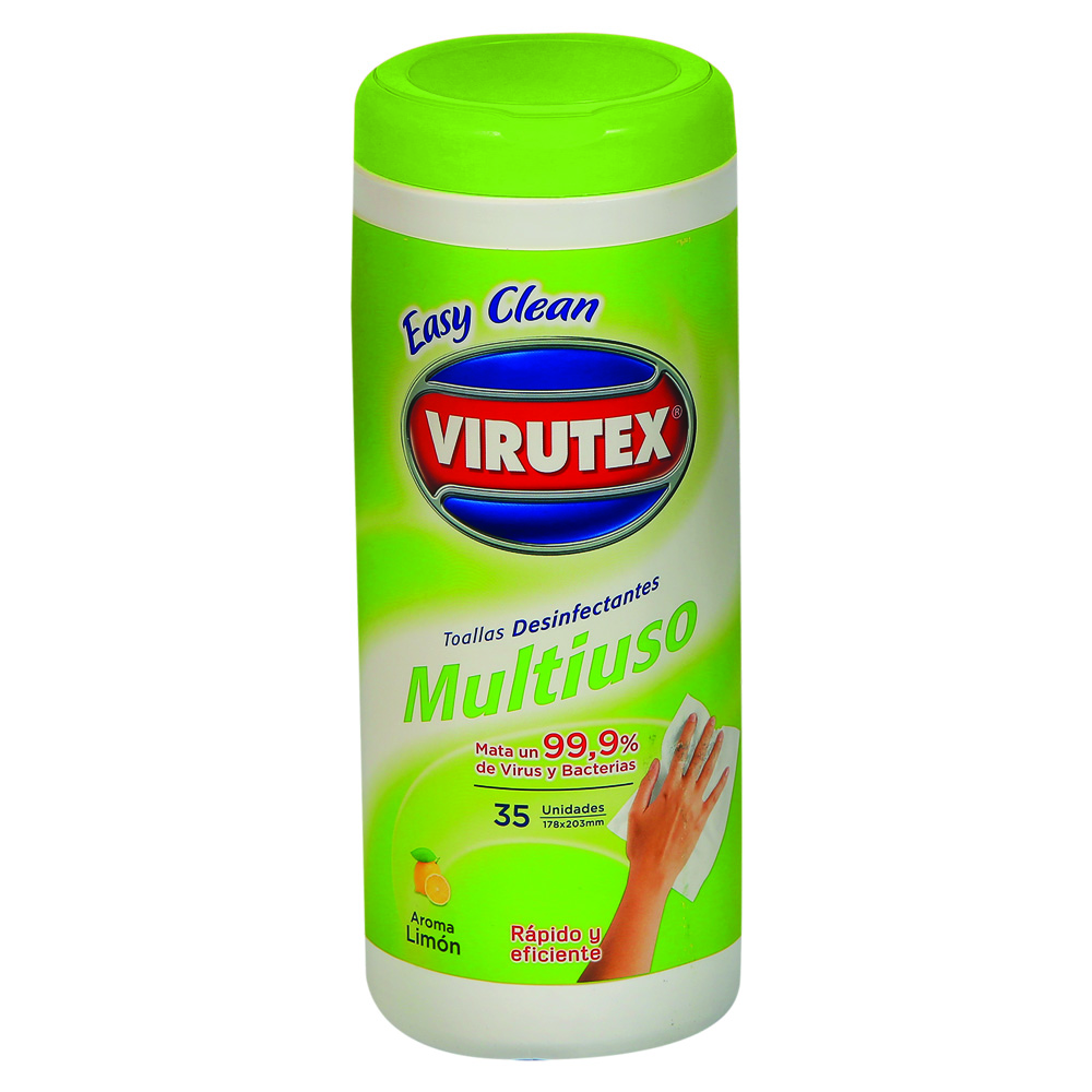 TOALLITAS DESINFECTANTE VIRUTEX  LIMON 
